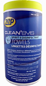 clean towels ems spirit ii disinfectants zep