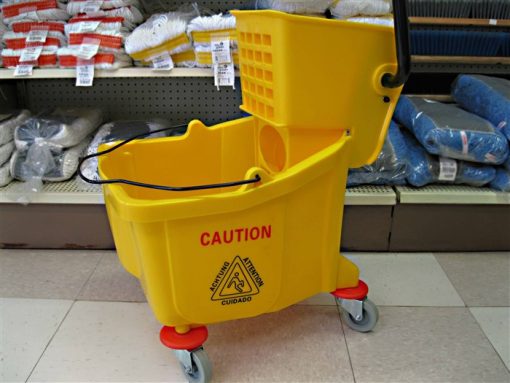 JVC Yellow Side press mop bucket.