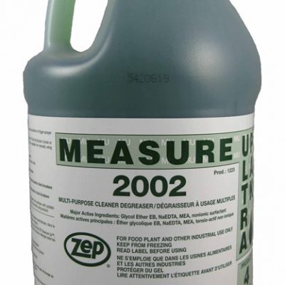 Zep Measure 2002 Concentrated Cleaner and Degreaser.