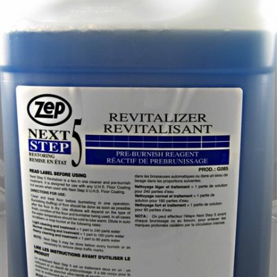 Zep Next Step 5 Revitalizer Pre-Burnish Reagent.
