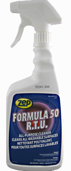 Zep Formula 50 R.T.U ready to use cleaner and degreaser.