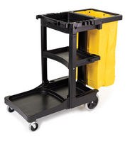 6173-88 Cleaning Cart with Zippered Yellow Vinyl Bag