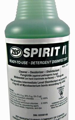 Zep Spirit II Cleaner and Disinfectant.